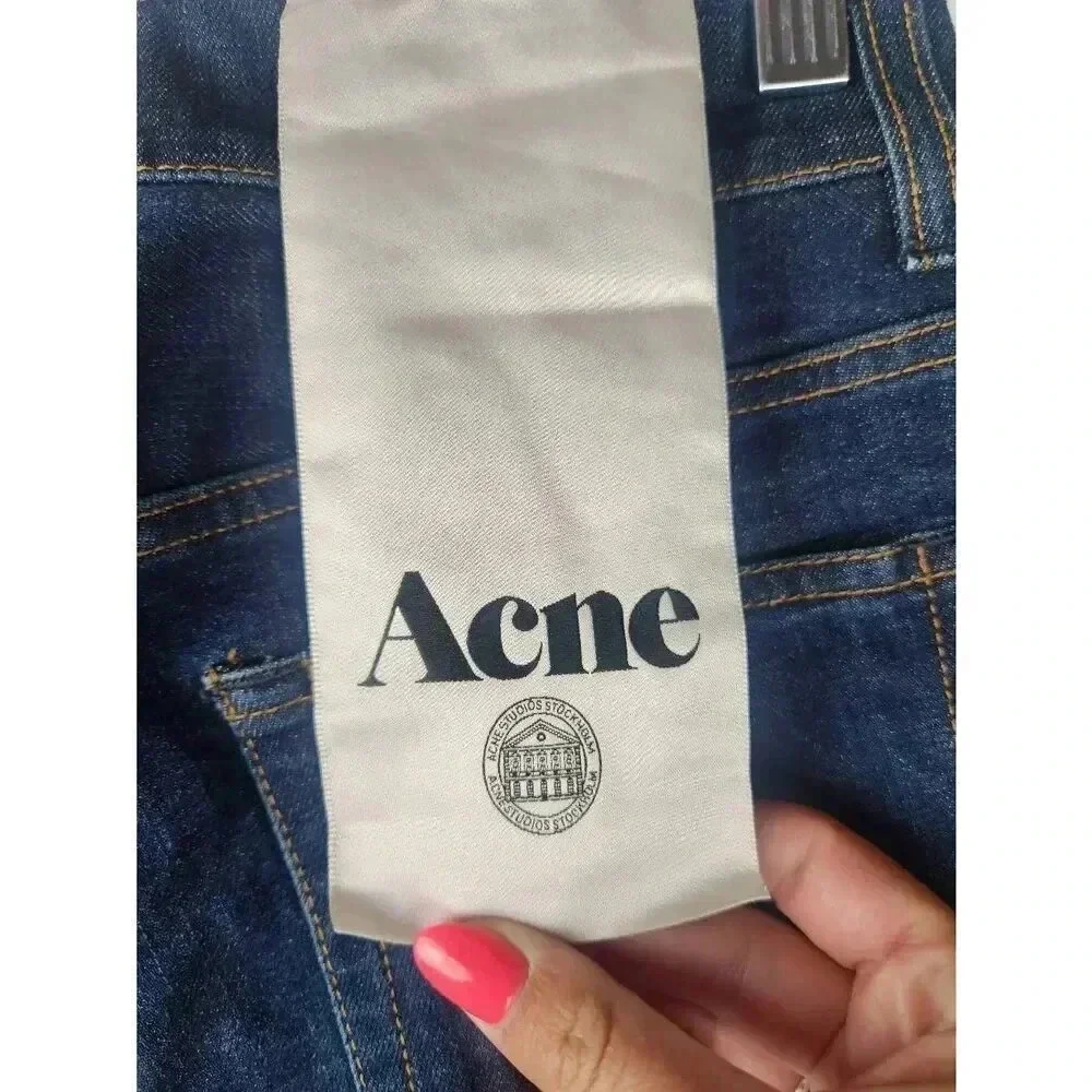 Acne Studios Ace Raw Gothic Skinny Jeans New With Tags Dark Wash Mens 28 Inseam - Picture 3 of 9